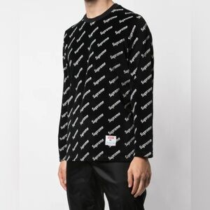 Men's Supreme Velour Diagonal Logo Sweatshirt